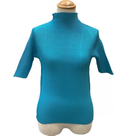  ISSEY MIYAKE イッセイミヤケ ワッフルプリーツ カットソー SIZE MIM IM94FT034 ブルー