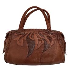 IBIZA イビサ レディース ハンドバッグ レザー ブラウン Cランク