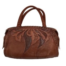 IBIZA イビサ レディース ハンドバッグ レザー ブラウン Cランク