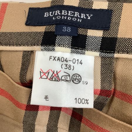  BURBERRY LONDON バーバリーロンドン レディース ひざ丈スカート 巻きスカート SIZE 38 チェック ベージュ