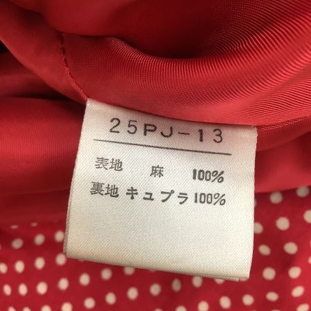 PINK HOUSE ピンクハウス レディース ジャケット ドット柄 リボン 金ボタン レッド