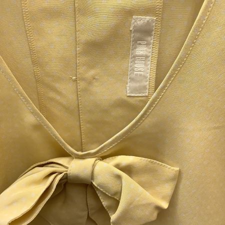 PINK HOUSE ピンクハウス レディース セットアップ カットソー ロングスカート ドット柄 リボン イエロー