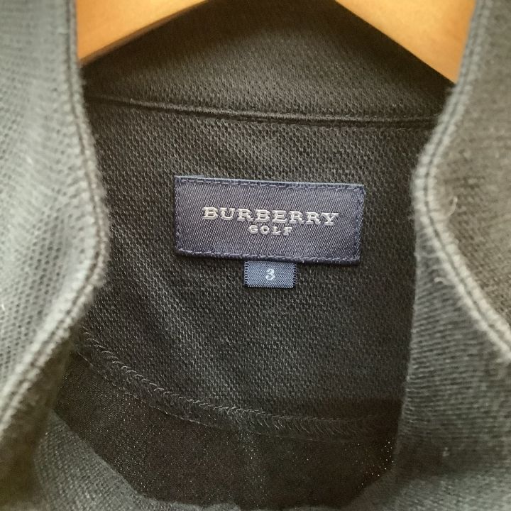 BURBERRY GOLF バーバリーゴルフ 未使用 タグ付き レディース 襟付きカットソー SIZE 3 ブラック｜中古｜なんでもリサイクルビッグバン