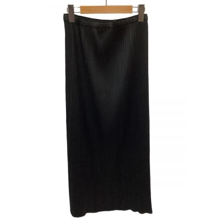  ISSEY MIYAKE イッセイミヤケ PLEATS PLEASE ロングスカート SIZE 5 PP55-JG102 ブラック