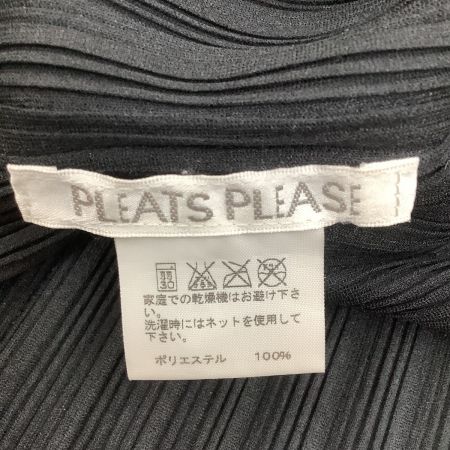  ISSEY MIYAKE イッセイミヤケ PLEATS PLEASE カットソー SIZE 3 PP71-FK301 ブラック