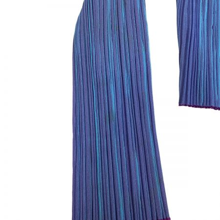  ISSEY MIYAKE イッセイミヤケ PLEATS PLEASE バイカラー カーディガン PP71-J0673 パープル×ブルー