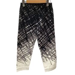 ♪♪ ISSEY MIYAKE イッセイミヤケ Me ミー レディース パンツ クレヨン柄 MI83FF182 ブラック Bランク