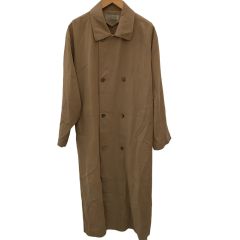 JURGEN LEHL ヨーガンレール レディース 薄手 ロングコート SIZE M カーキ Bランク