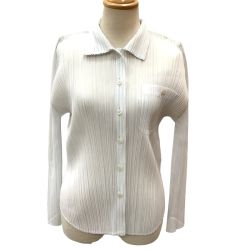 ♪♪ ISSEY MIYAKE イッセイミヤケ PLEATS PLEASE シャツ SIZE 3 PP61-JJ831 ホワイト Bランク