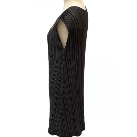  ISSEY MIYAKE イッセイミヤケ PLEATS PLEASE チュニック ワンピース  PP33-JT742 ブラック