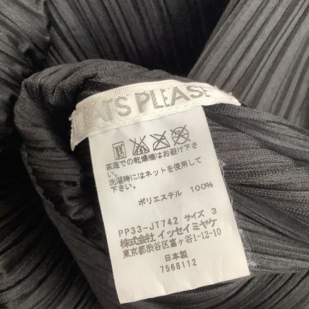 ISSEY MIYAKE イッセイミヤケ PLEATS PLEASE チュニック ワンピース  PP33-JT742 ブラック