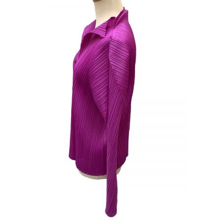  ISSEY MIYAKE イッセイミヤケ PLEATS PLEASE カーディガン SIZE 3 PP23-JO183 ピンク