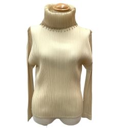 ♪♪ ISSEY MIYAKE イッセイミヤケ PLEATS PLEASE 変形 カットソー SIZE 3 PP01-JK545 アイボリー Bランク