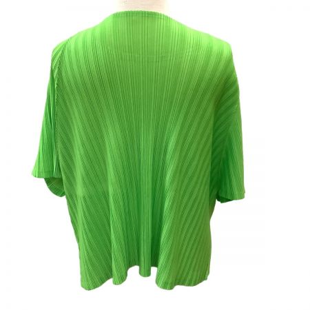  ISSEY MIYAKE イッセイミヤケ PLEATS PLEASE カットソー ドルマンスリーブ PP31-FK372 黄緑