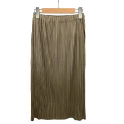 ♪♪ ISSEY MIYAKE イッセイミヤケ PLEATS PLEASE スカート SIZE 3 PP83-JG643 ベージュ Bランク