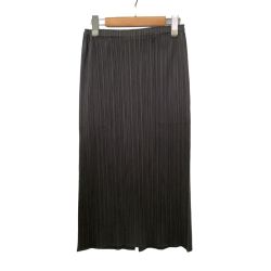 ♪♪ ISSEY MIYAKE イッセイミヤケ PLEATS PLEASE ロングスカート SIZE 3 PP61-JG444 グレー Bランク