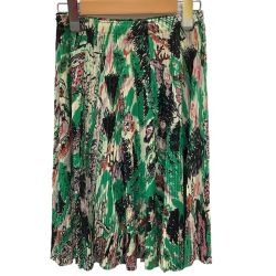 ♪♪ ISSEY MIYAKE イッセイミヤケ PLEATS PLEASE ひざ丈スカート 赤ずきん PP93-JG937 グリーン Bランク