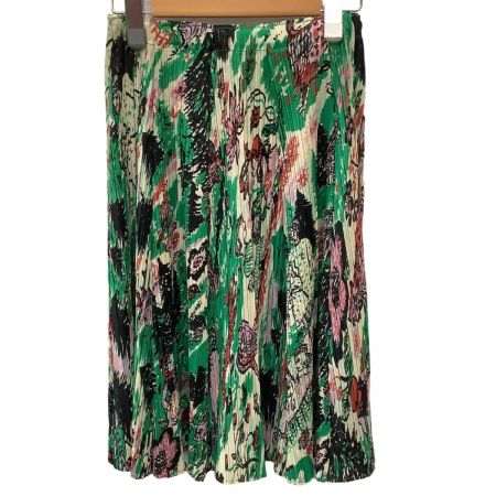  ISSEY MIYAKE イッセイミヤケ PLEATS PLEASE ひざ丈スカート 赤ずきん PP93-JG937 グリーン