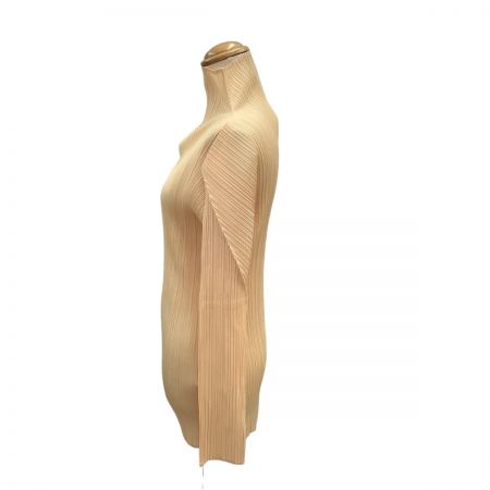  ISSEY MIYAKE イッセイミヤケ PLEATS PLEASE タートルネックカットソー  PP61-JK204 イエロー
