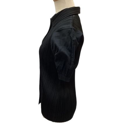 ISSEY MIYAKE イッセイミヤケ PLEATS PLEASE シャツ 肩コットン SIZE 3 PP91-JJ694 ブラック