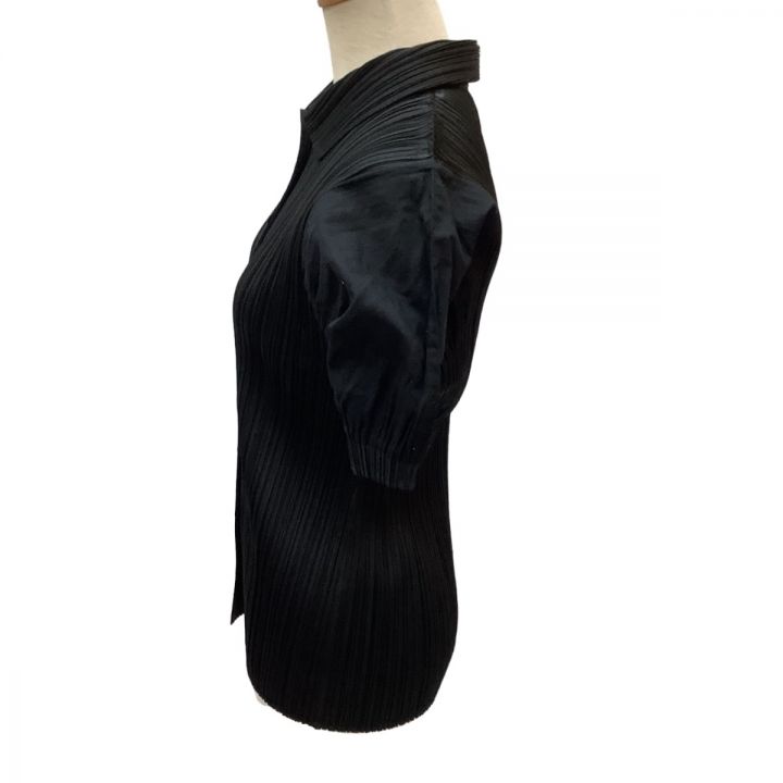 ISSEY MIYAKE イッセイミヤケ PLEATS PLEASE シャツ 肩コットン SIZE 3 PP91-JJ694 ブラック ｜中古｜なんでもリサイクルビッグバン