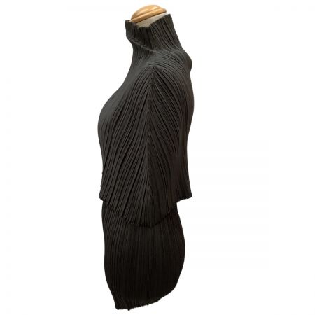  ISSEY MIYAKE イッセイミヤケ PLEATS PLEASE マント風カットソー 変形  PP63-JK648 グレー