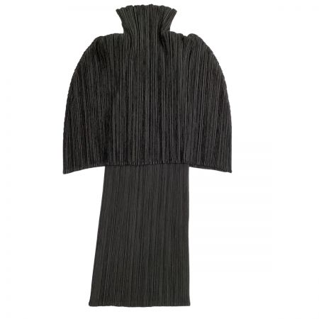  ISSEY MIYAKE イッセイミヤケ PLEATS PLEASE マント風カットソー 変形  PP63-JK648 グレー