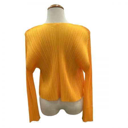  ISSEY MIYAKE イッセイミヤケ PLEATS PLEASE カーディガン SIZE 3 PP91-J0141 ヤマブキ色
