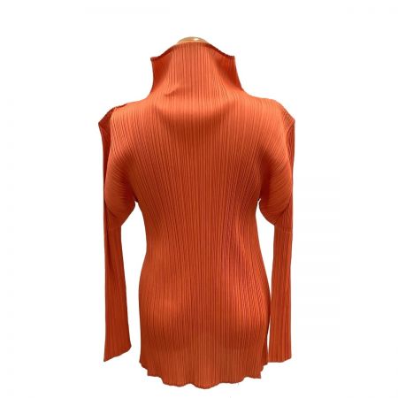  ISSEY MIYAKE イッセイミヤケ PLEATS PLEASE カーディガン SIZE Free PP61-JK204 オレンジ