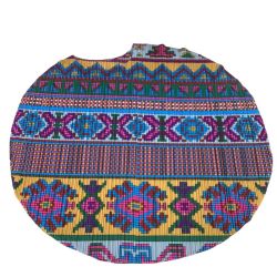 ISSEY MIYAKE イッセイミヤケ PLEATS PLEASE 変形サークルカットソー 総柄 SIZE 3 PP03-JK555 Bランク