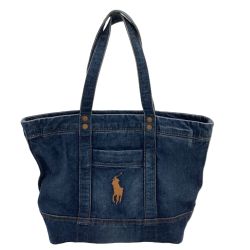 ♪♪ RALPH LAUREN ラルフローレン トートバッグ デニム生地 Bランク