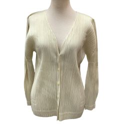 ♪♪ ISSEY MIYAKE イッセイミヤケ PLEATS PLEASE  カーディガン SIZE 3 PP03-J0624 ベージュ Bランク