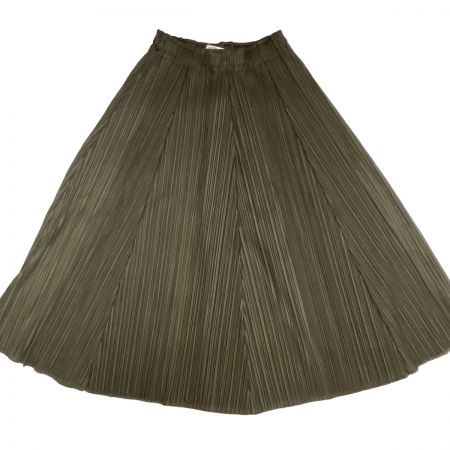  ISSEY MIYAKE イッセイミヤケ PLEATS PLEASE 変形 スカート SIZE 3 PP11-JG408 カーキ