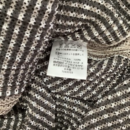 ISSEY MIYAKE イッセイミヤケ PLEATS PLEASE アンサンブル メッシュ 総柄 SIZE 3 PP01-JT653