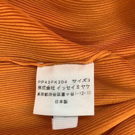  ISSEY MIYAKE イッセイミヤケ PLEATS PLEASE カットソー SIZE 3 PP43FK304 オレンジ