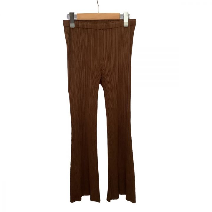 ISSEY MIYAKE イッセイミヤケ PLEATS PLEASE パンツ ブラウン｜中古  