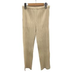 ISSEY MIYAKE イッセイミヤケ PLEATS PLEASE パンツ SIZE 1 PP61-JF453 ベージュ Bランク