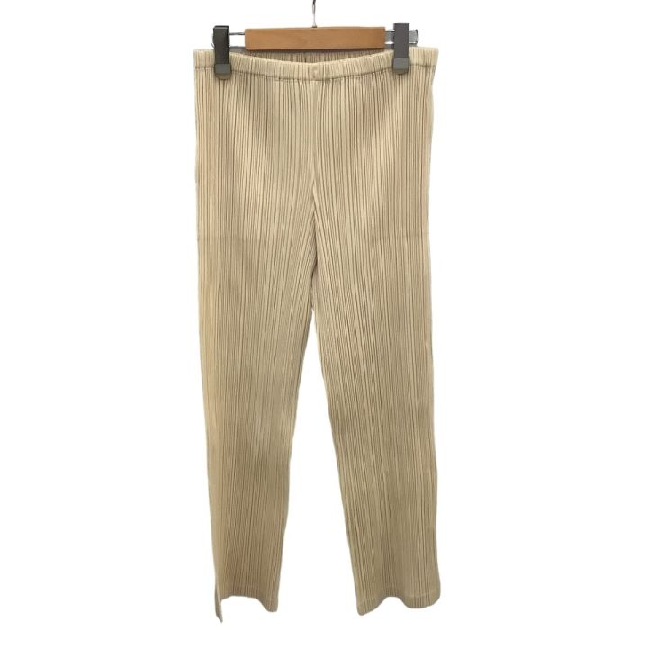 ISSEY MIYAKE イッセイミヤケ プリーツプリーズ パンツ ベージュ