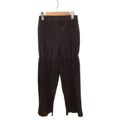 ISSEY MIYAKE イッセイミヤケ パンツ プリーツ 焦げ茶 Cランク