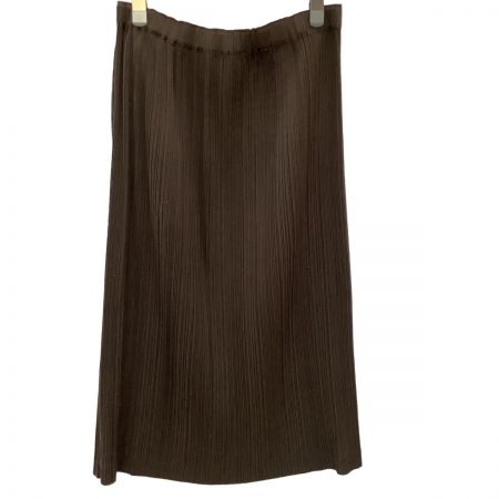  ISSEY MIYAKE イッセイミヤケ Vintage ロングプリーツスカート  IM33-FG908 ダークブラウン