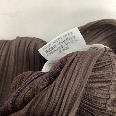 ISSEY MIYAKE イッセイミヤケ PLEATS PLEASE スカート SIZE 3 PP12-JG507 ダークブラウン