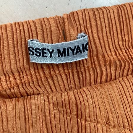 ISSEY MIYAKE イッセイミヤケ ロングスカート 波プリーツ  オレンジ