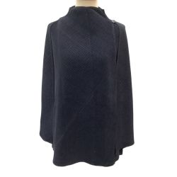 ISSEY MIYAKE イッセイミヤケ 変形 カーディガン ポンチョ風 プリーツ SIZE 2 IM12FD920 ブラック Bランク