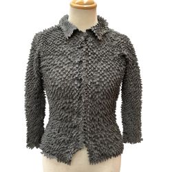 ISSEY MIYAKE イッセイミヤケ ジャケット しぼり トゲトゲ 変形 SIZE M IM02FJ504 グレー Bランク