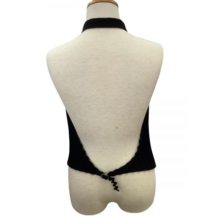 ISSEY MIYAKE イッセイミヤケ ホルターネック ベスト SIZE L プリーツ  IM02FE912 ブラック