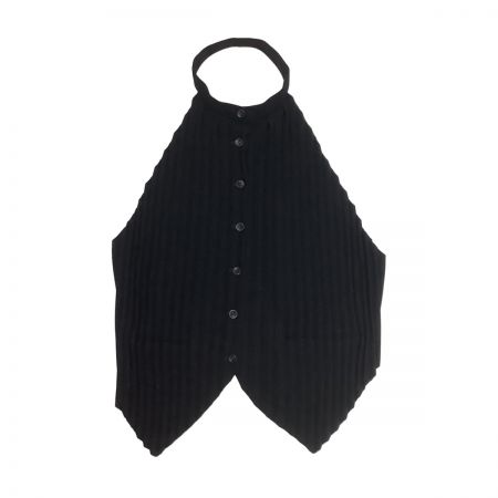 ISSEY MIYAKE イッセイミヤケ ホルターネック ベスト SIZE L プリーツ  IM02FE912 ブラック