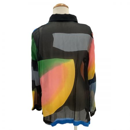  ISSEY MIYAKE イッセイミヤケ シルク シャツ SIZE M IM63-FJ101 マルチカラー