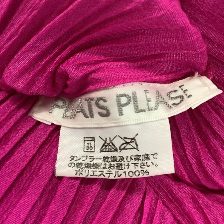  ISSEY MIYAKE イッセイミヤケ PLEATS PLEASE ワンピース メッシュ レイヤード PP14-JH676 ショッキングピンク