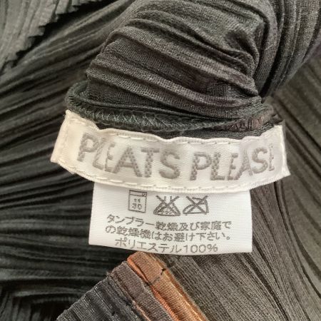  ISSEY MIYAKE イッセイミヤケ PLEATS PLEASE 蛍光ライン ワンピース SIZE 4 PP64JH541 ブラック