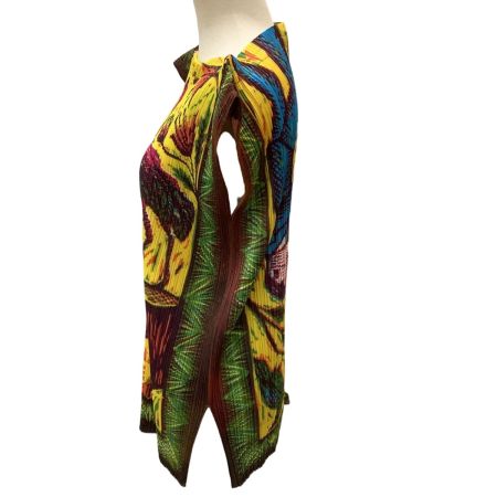 ISSEY MIYAKE イッセイミヤケ PLEATS PLEASE レア カットソー アニマルヒューマン PP14JG247 イエロー